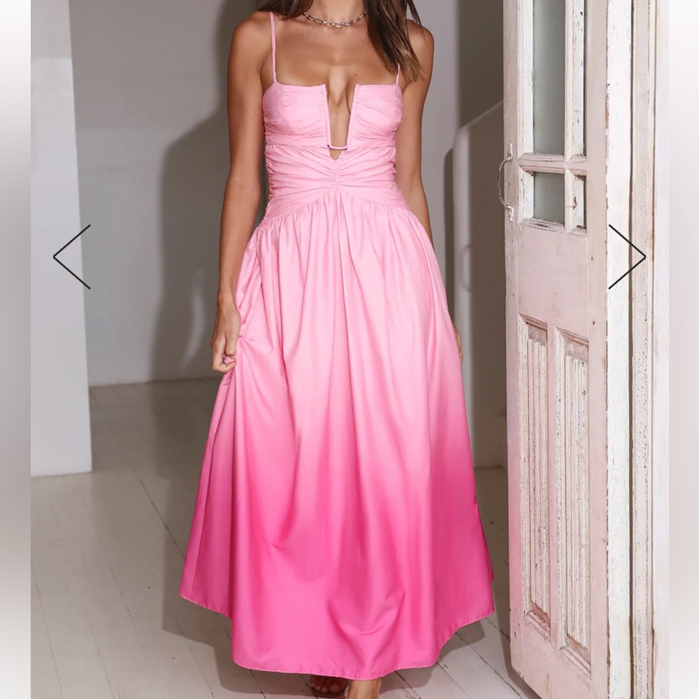 Dipped In Love Midi Dress Pink
